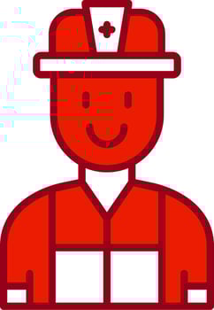 Firefighter Vector Icon