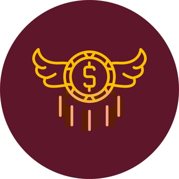 Flying Money Vector Icon