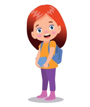 vector illustration of students in different postures