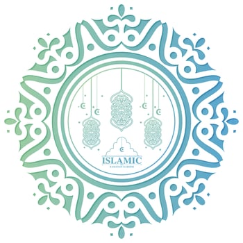 Colorful decoration of Ramadan kareem vector