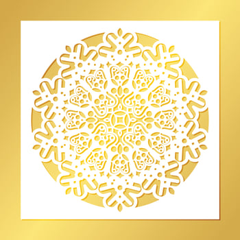 Mandala decorative paper cut line vector