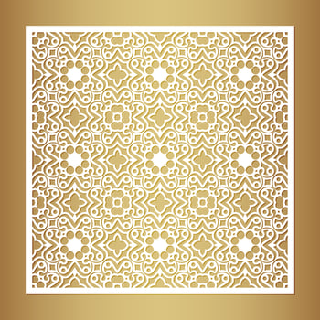 seamless cut mandala decorative pattern template vector