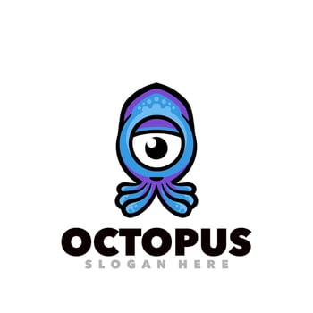 Octopus funny cartoon vector