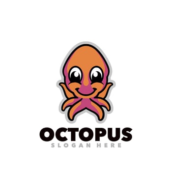 Octopus design mascot vector