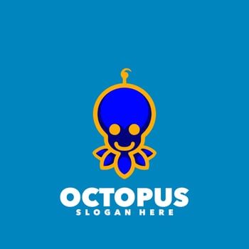 Octopus colorful logo vector