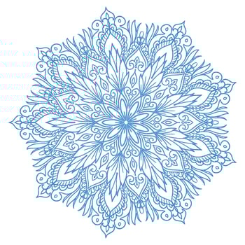 Circular pattern in form of decorative blue mandala background vector