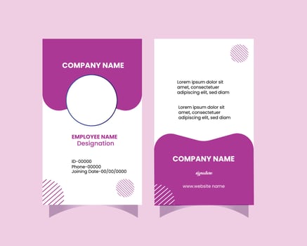 Identity card design vector