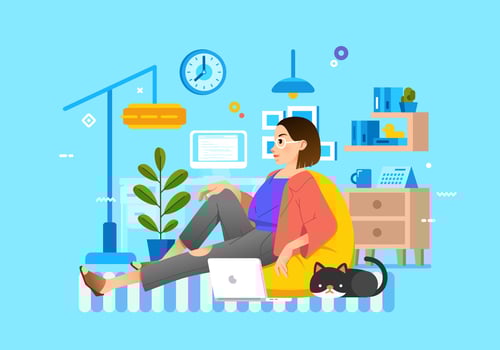Girl Lounge Beanbag Relax vector