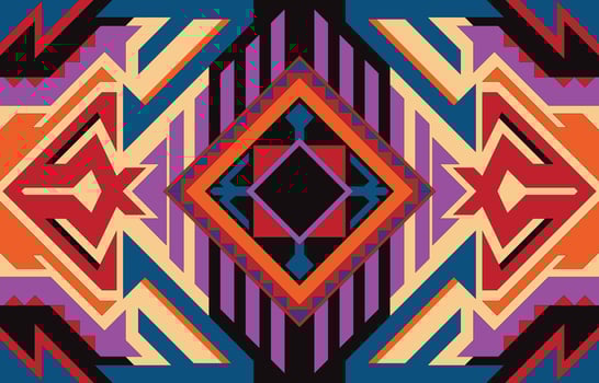 Navajo tribal vector seamless pattern. Native American ornament. Ethnic South Western decor style. Boho geometric ornament. Vector seamless pattern. Mexican blanket, rug. Woven carpet