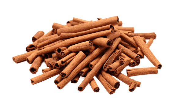 cinnamon sticks isolated on transparent background. PNG file, cut out. AI Generated