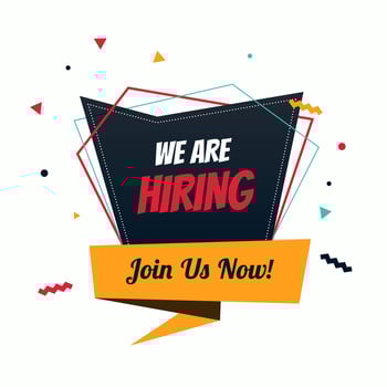 We Are Hiring Simple Design Concept vector