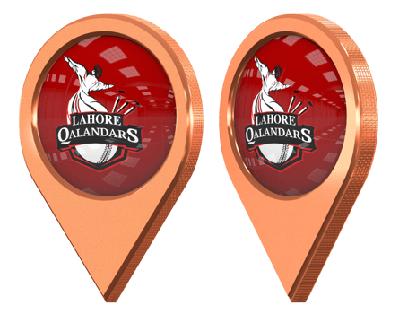 Lahore Qalandars, LQ Location Icon Flag, Isolated with Different Angled, 3D Rendering png