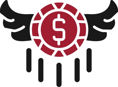 Flying Money Vector Icon