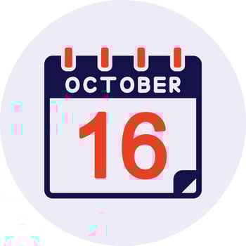 16 October Vector Icon