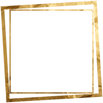 Elegant Golden Rectangle Frame for Decor png