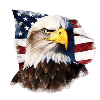 American Flag Eagle Ai Generative png