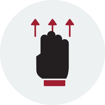 Swipe Up Vector Icon