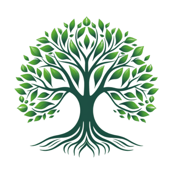 Green Tree Leaves logo Ai Generative png