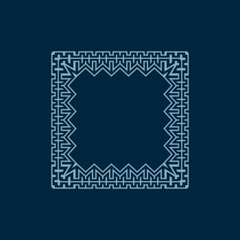 abstract art decorative square ornamental pattern frame vector