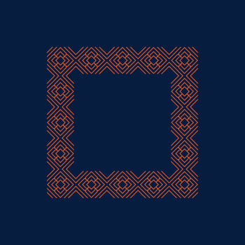 abstract art decorative square ornamental pattern frame vector