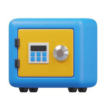 safe box 3D Illustration png