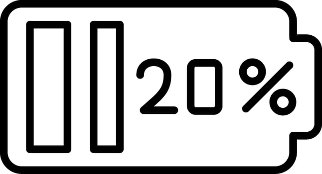 20 Percent Vector Icon