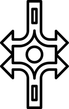 Crossroad Vector Icon