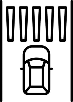 Zebra Crossing Vector Icon