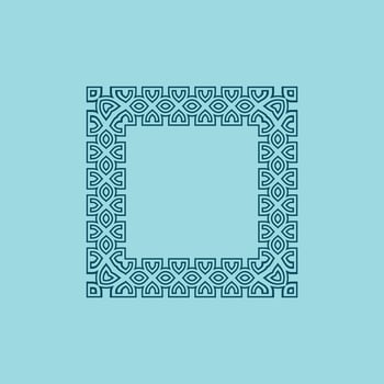abstract art decorative square ornamental pattern frame vector