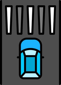 Zebra Crossing Vector Icon