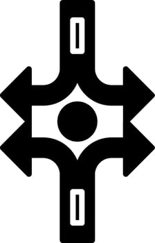 Crossroad Vector Icon