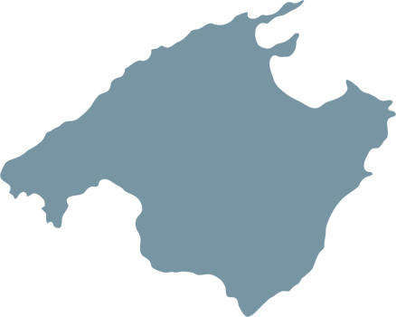 doodle freehand drawing of mallorca map. png