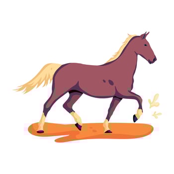 Trendy Desert Horse vector
