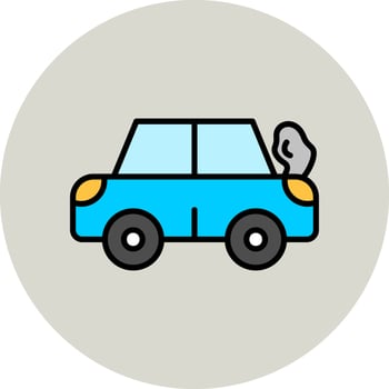 Broken Car Vector Icon