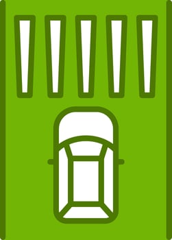 Zebra Crossing Vector Icon