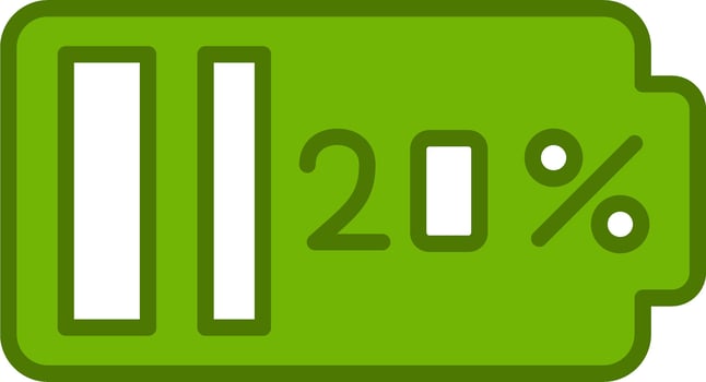 20 Percent Vector Icon