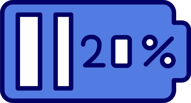 20 Percent Vector Icon