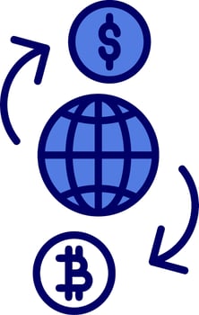 currency exchange Vector Icon