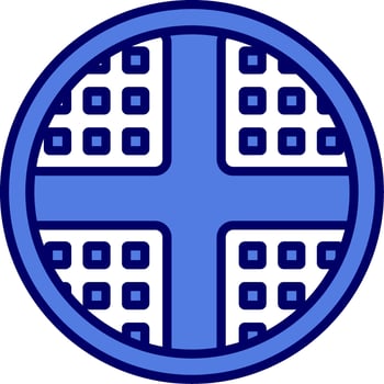 Waffle Vector Icon