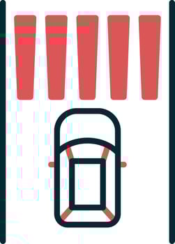 Zebra Crossing Vector Icon