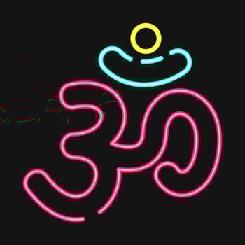 Icon hindu. Diwali celebration elements. Icons in neon style. Good for prints, posters, logo, decoration, infographics, etc. vector