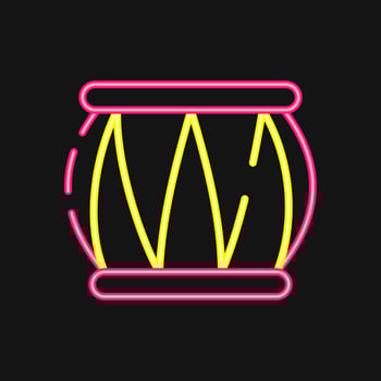 Icon tablas. Diwali celebration elements. Icons in neon style. Good for prints, posters, logo, decoration, infographics, etc. vector