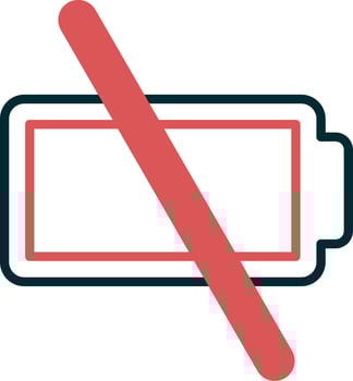 Empty Battery Vector Icon