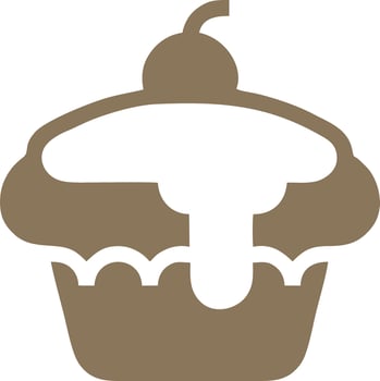 Logo cake icon food vector