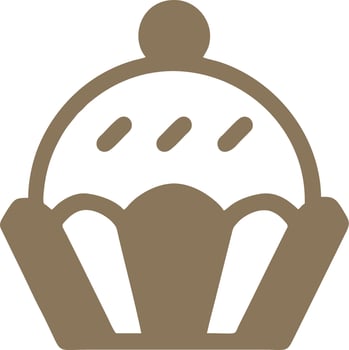 Logo cake icon food vector