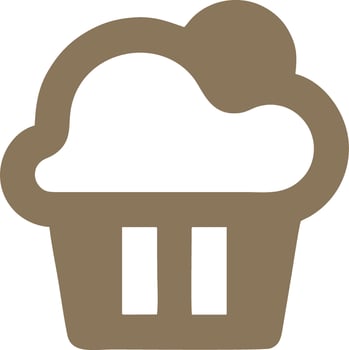 Logo cake icon food vector