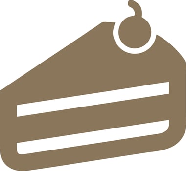 Logo cake icon food vector