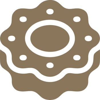 Logo cake icon food vector