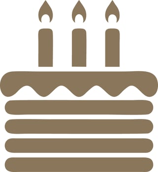 Logo cake birthdays food vector