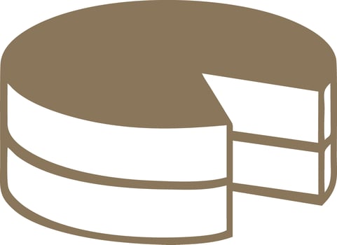 Logo cake icon food vector